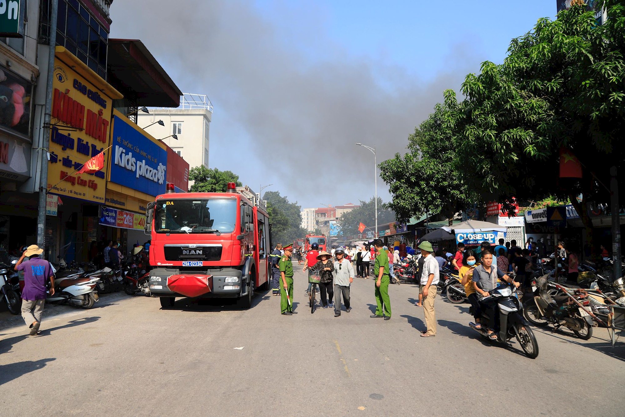 Hỏa hoạn tại chợ Tó, huyện Đông Anh, TP Hà Nội